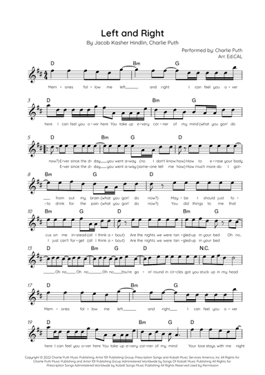 Left And Right (arr. Arr. Ed.CAL)