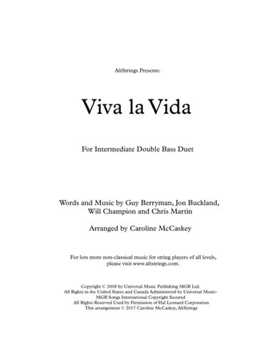 Viva La Vida (arr. Caroline McCaskey)