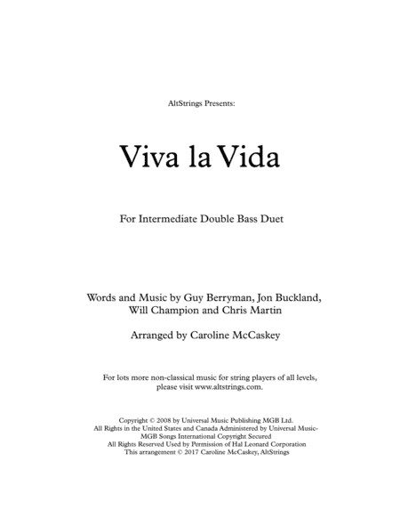 Viva La Vida (arr. Caroline McCaskey)