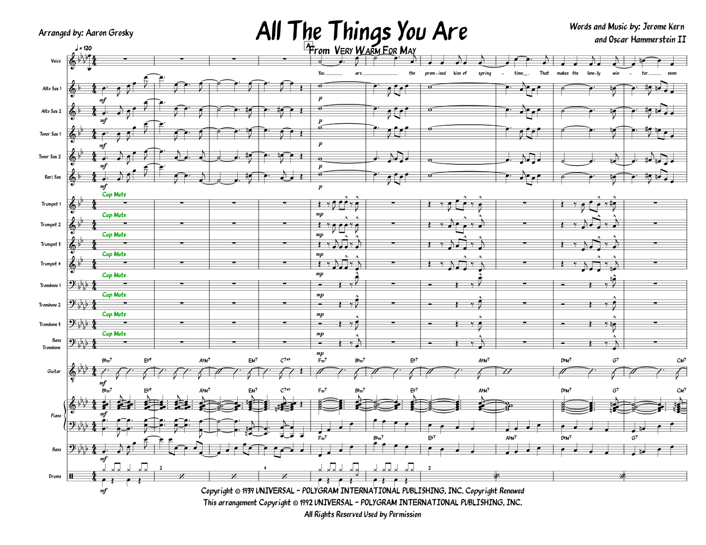 All The Things You Are (arr. Aaron Grosky)