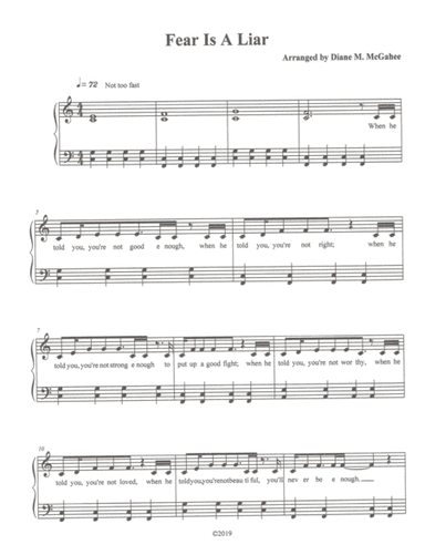 Fear Is A Liar (arr. Diane M. McGahee)