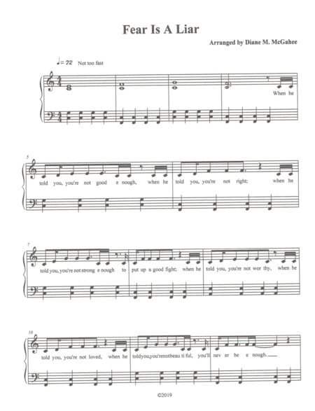 Fear Is A Liar (arr. Diane M. McGahee)