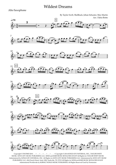 Wildest Dreams (arr. Fabio Britto)