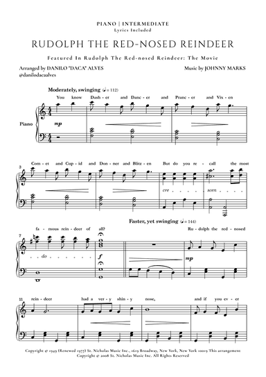 Rudolph The Red-nosed Reindeer (arr. Danilo "Daca" Alves)