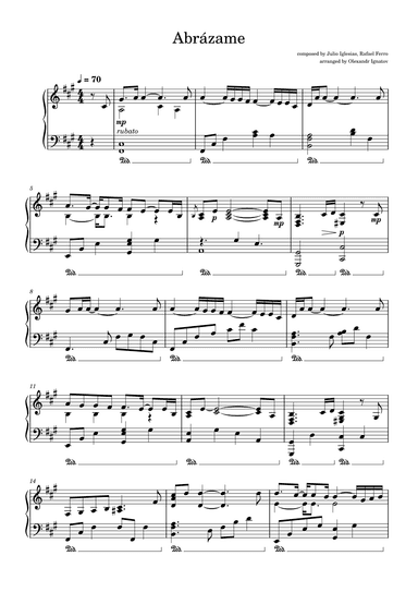 Abrazame (arr. Olexandr Ignatov)