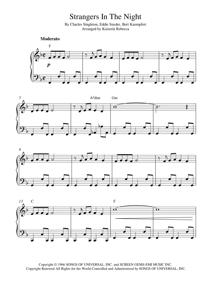 Strangers In The Night (arr. Kaiserin Rebecca)
