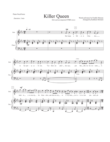 Killer Queen (arr. Kathleen McGuire)