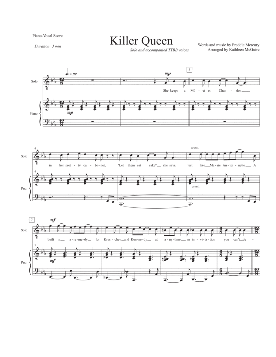 Killer Queen (arr. Kathleen McGuire)