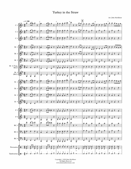 Turkey in the Straw - Adaptable Arrangement (arr. John McAllister)