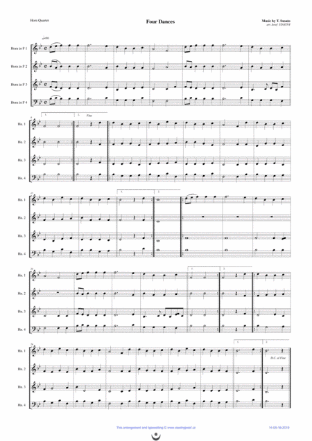 La Mourisque, Pavane, Saltarello, Rondo (SUSATO) (arr. Josef STASTNY)