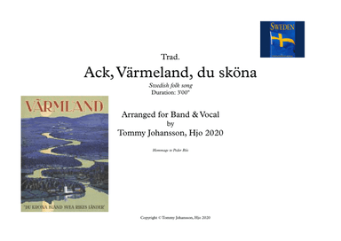 Ack Värmeland Du Sköna -Band (arr. Tommy Johansson, Hjo)