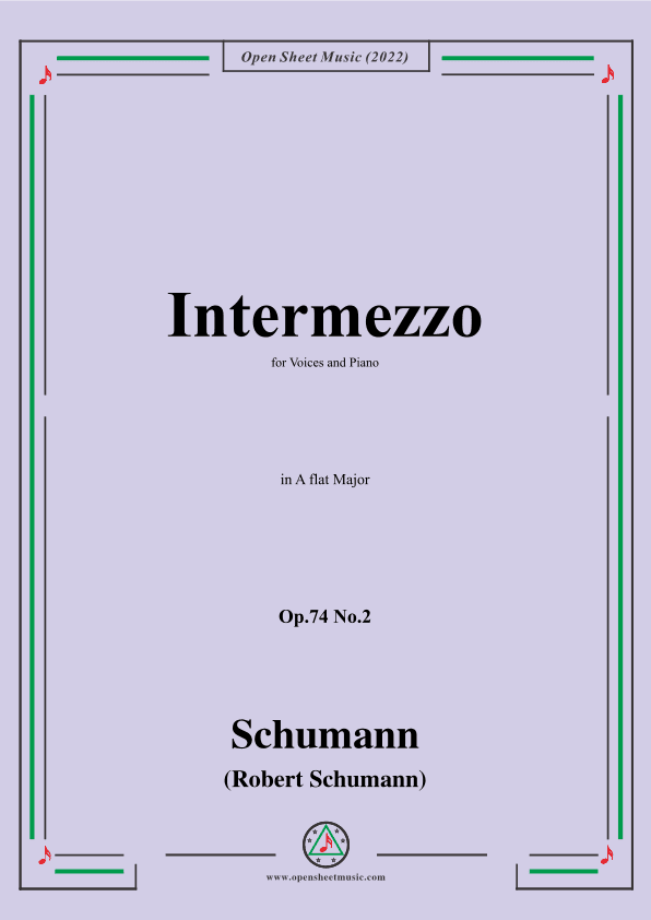 Schumann-Intermezzo,Op.74 No.2,in A flat Major (arr. OSM Press)