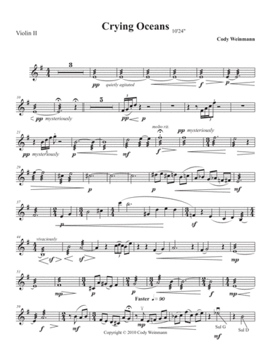 Crying Oceans--Solo Violin II Part