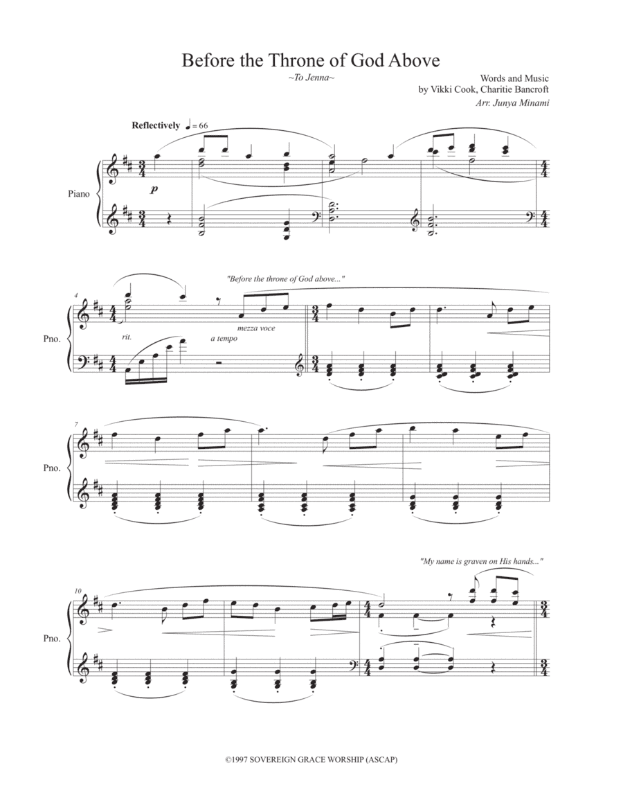 Before The Throne Of God Above (arr. Junya Minami)