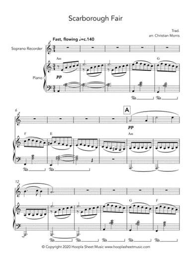 Scarborough Fair (arr. Hoopla Sheet Music)