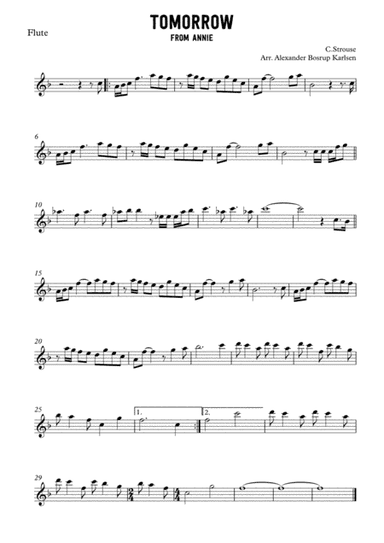 Tomorrow (arr. Alexander Bosrup Karlsen)