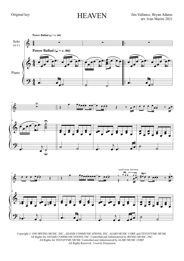 Heaven (arr. Ivan Marini)