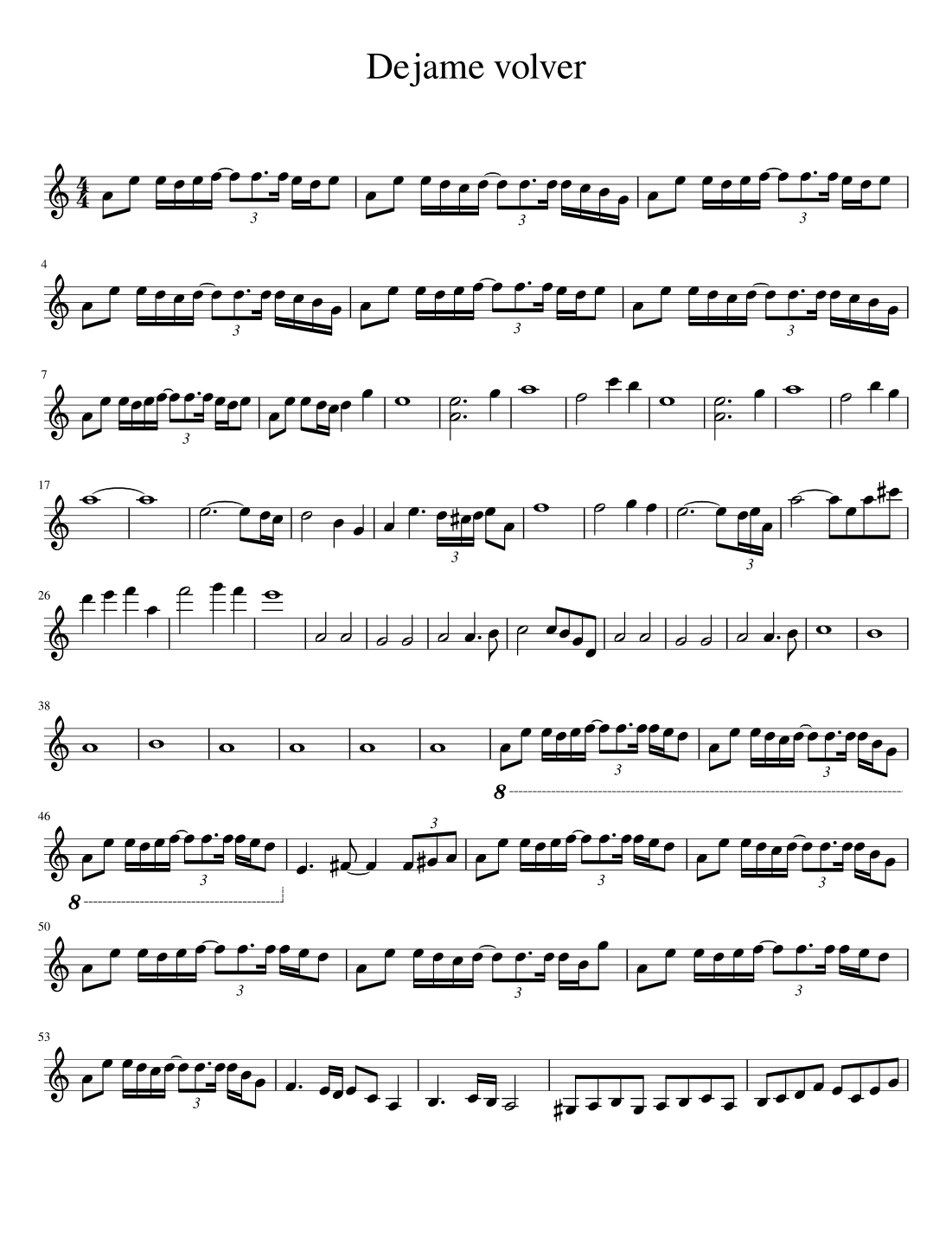 Dejame volver (arr. Iryna Martynova)