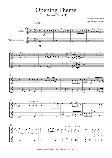 Dragon Ball Gt (arr. Thiago Joseph)