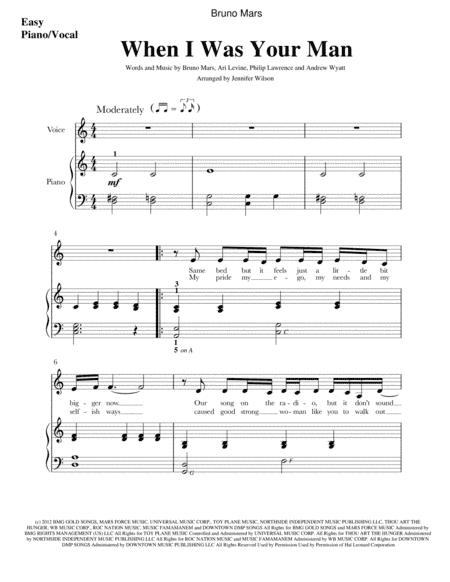 When I Was Your Man (arr. Jennifer Wilson)