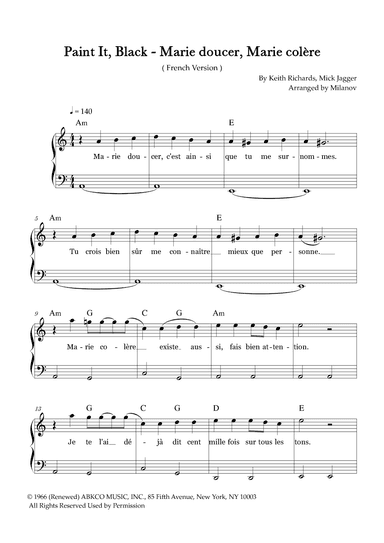Paint It, Black (arr. Milanov)