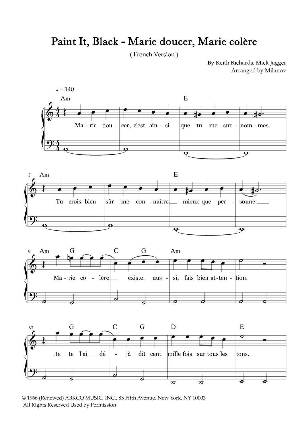 Paint It, Black (arr. Milanov)