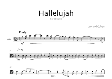 Hallelujah (arr. Robin Hood Editions)