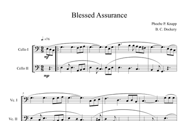 Blessed Assurance (Cello Duet) (arr. B. C. Dockery)