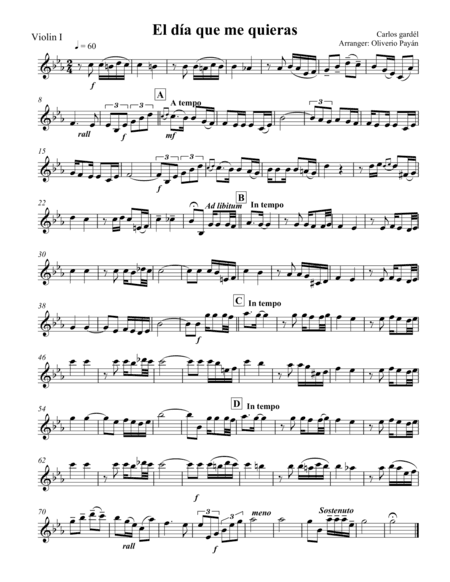 El Día que me quieras (arr. Oliver Payán)