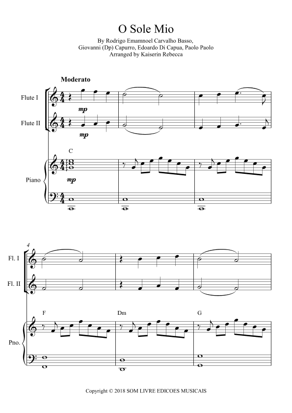 O Sole Mio (arr. Kaiserin Rebecca)