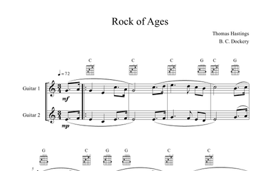 Rock of Ages (Guitar Duet or Trio) (arr. B. C. Dockery)