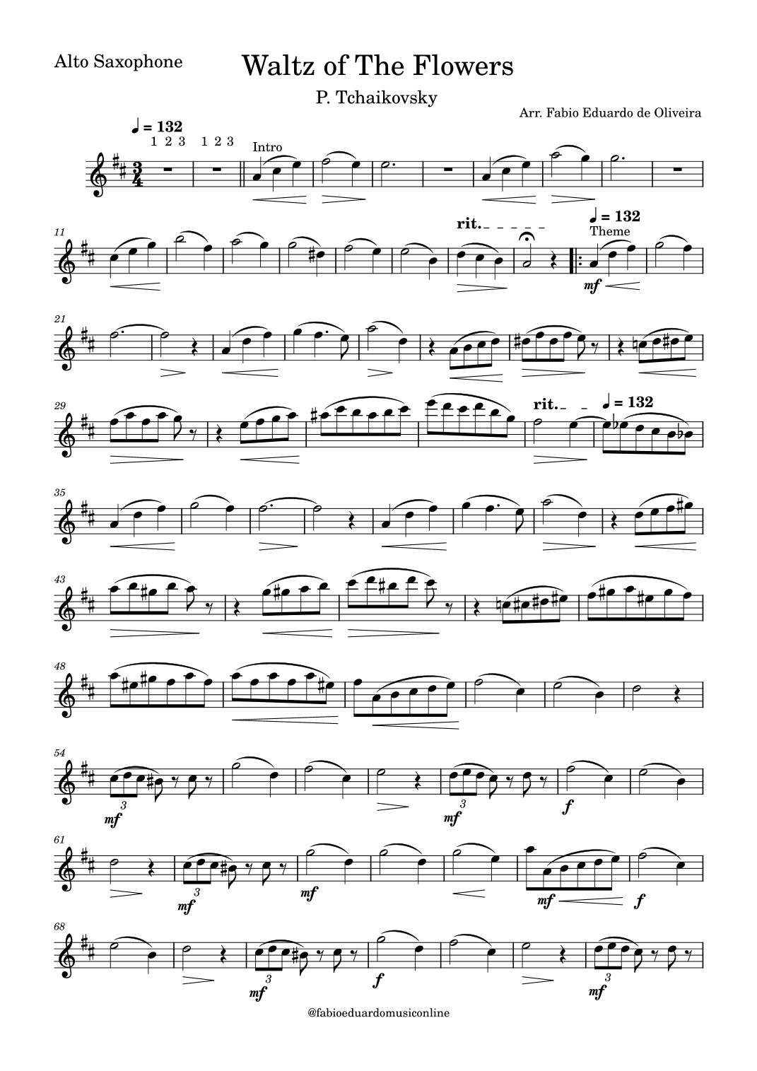 Waltz Of The Flowers (Tchaikovsky) - Easy Arrangement (arr. Fabio Eduardo de Oliveira)