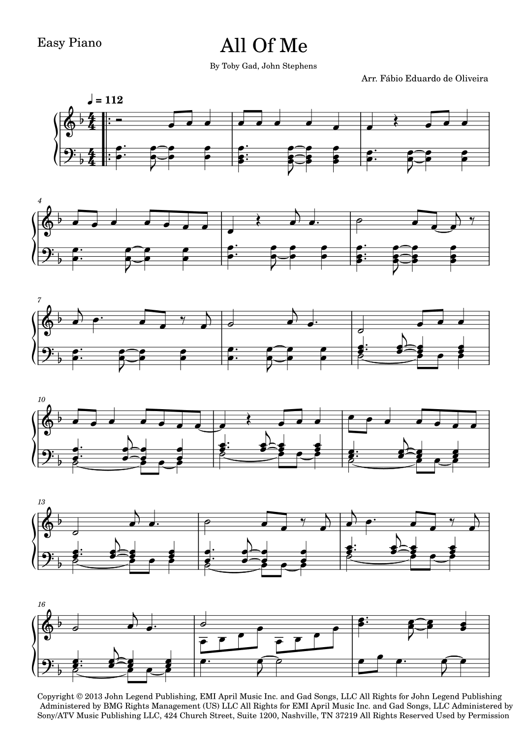All Of Me (arr. Fabio Eduardo de Oliveira)