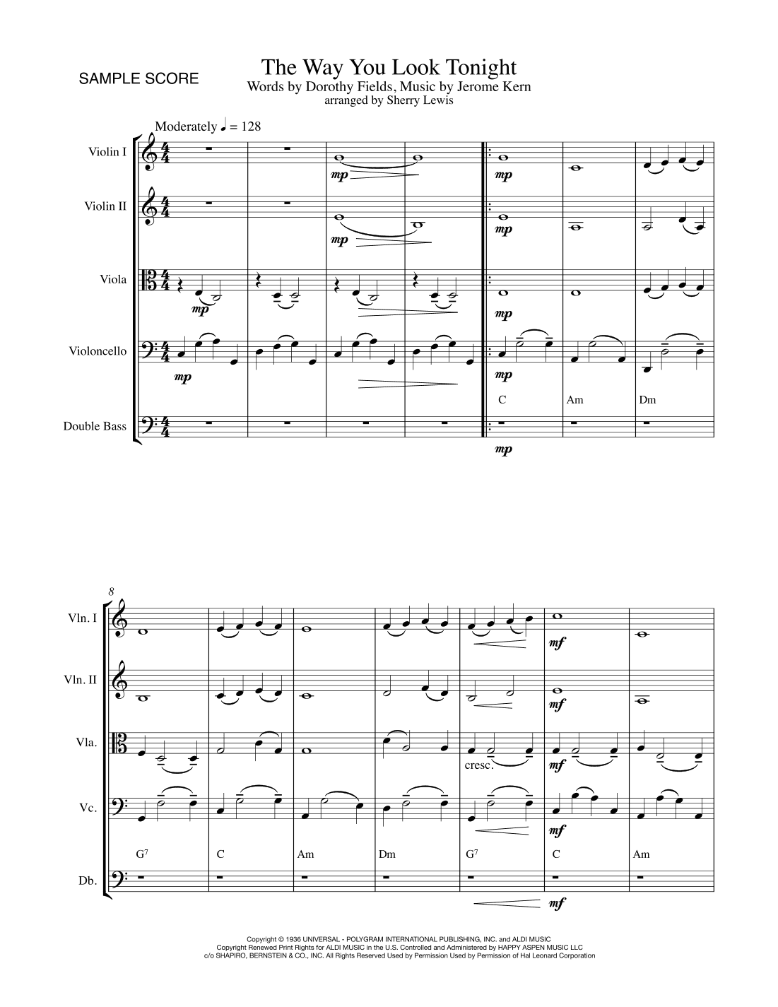The Way You Look Tonight (arr. Sherry Lewis)