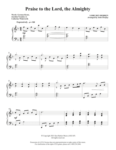 Praise to the Lord, the Almighty (arr. John Purifoy)