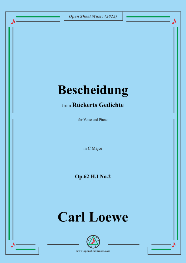 Loewe-Bescheidung,in C Major,Op.62 H.I No.2 (arr. OSM Press)