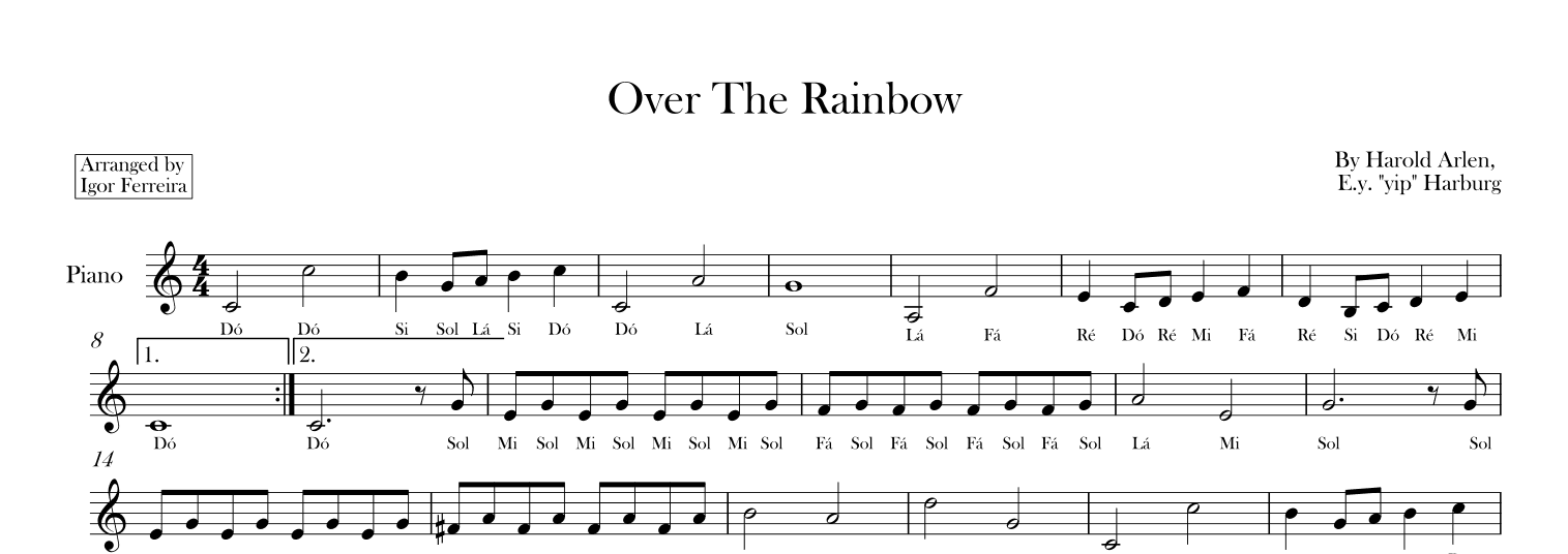 Over The Rainbow (arr. Igor Ferreira)