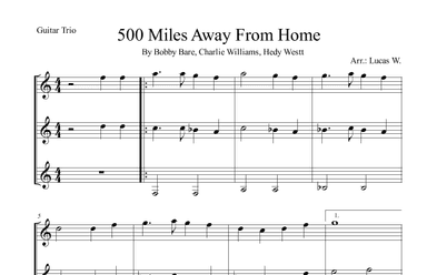 500 Miles Away From Home (arr. Lucas A. Welp)
