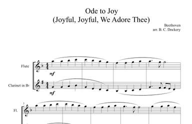 Ode to Joy (Flute and Clarinet Duet) (arr. B. C. Dockery)