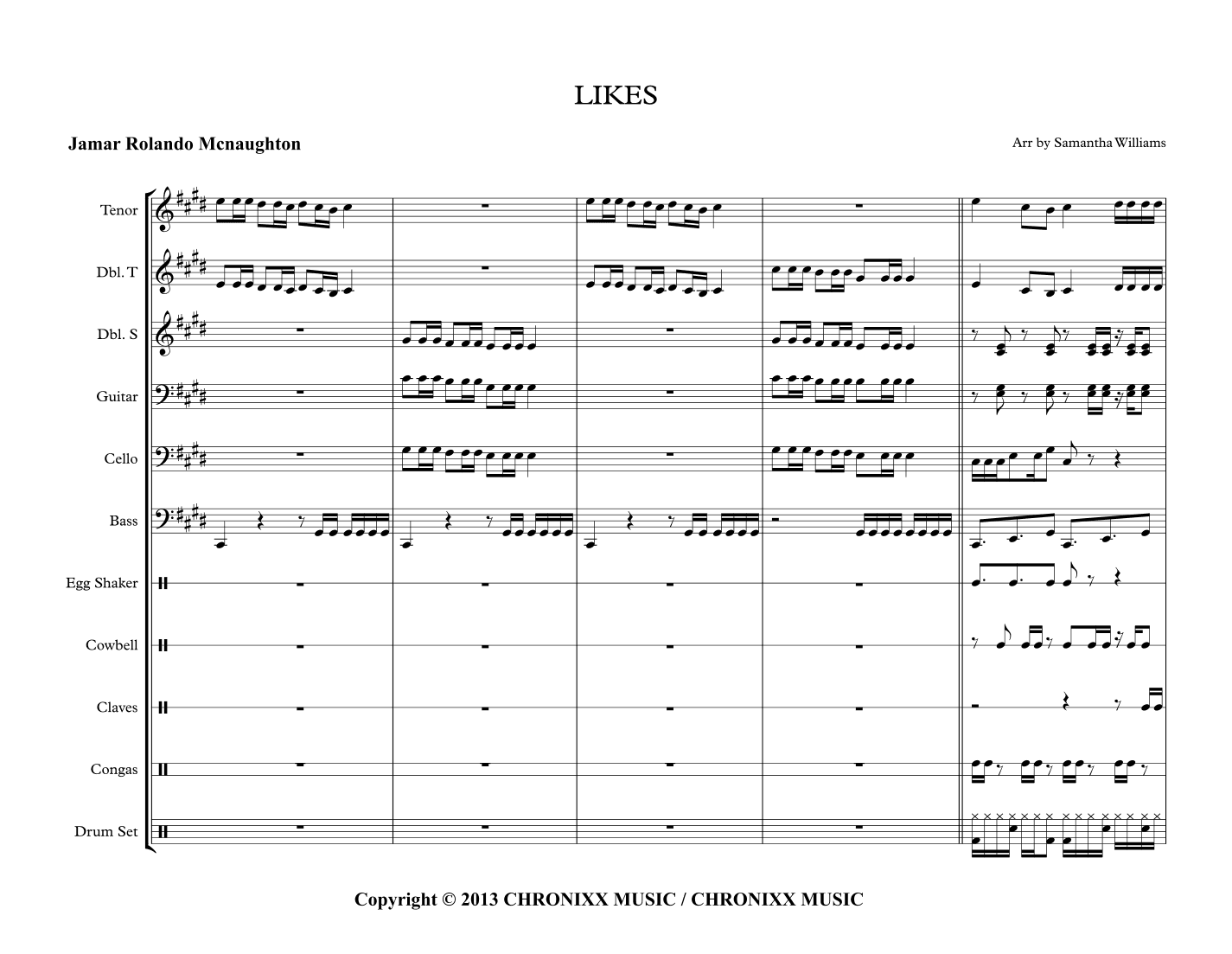 Likes (arr. Samantha Williams)