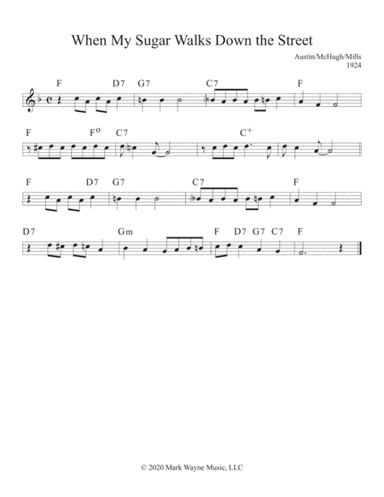 When My Sugar Walks Down the Street (arr. Mark W. Huxhold)