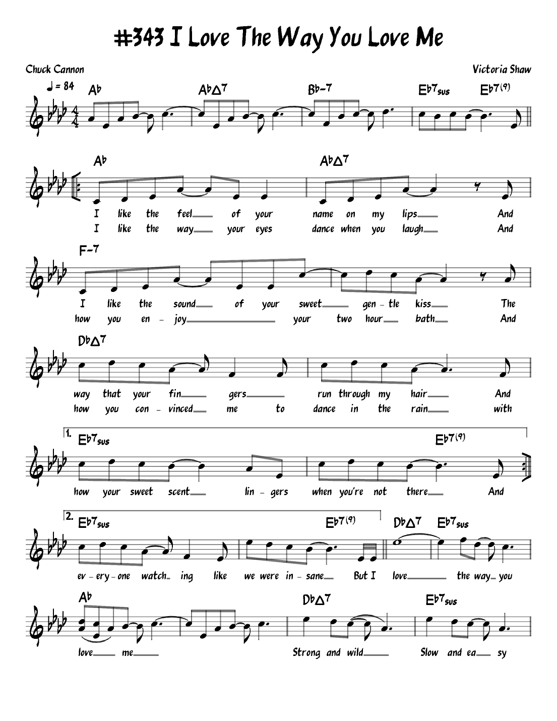I Love The Way You Love Me (arr. John Fries)