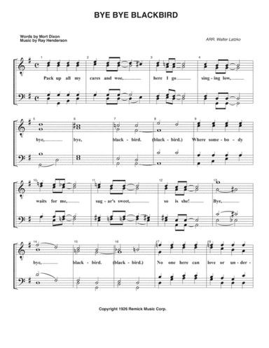 Bye Bye Blackbird (arr. Walter Latzko)