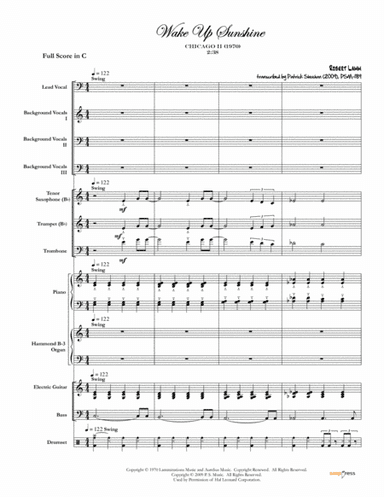 Wake Up Sunshine (arr. Patrick Sheehan)