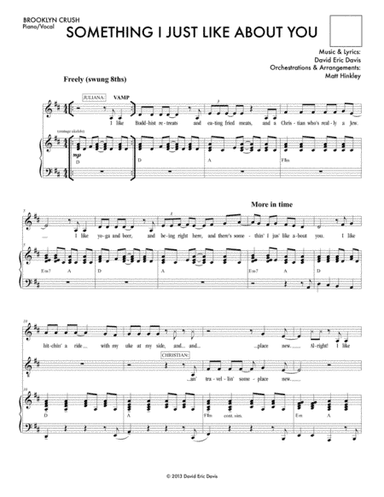 Something I Just Like About You (from "Brooklyn Crush")