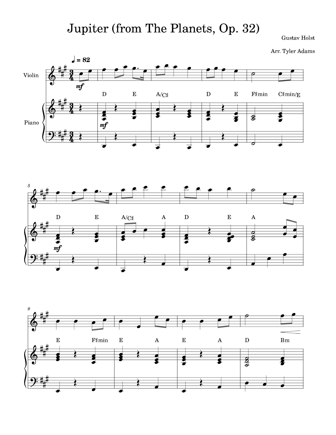 Jupiter (from The Planets, Op. 32) (arr. Tyler Adams)