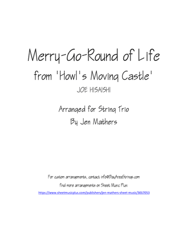 Merry-go-round Of Life (arr. Jen Mathers)