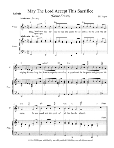 May The Lord Accept The Sacrifice (Orate Frates)