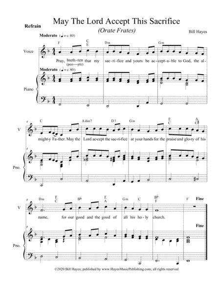 May The Lord Accept The Sacrifice (Orate Frates)