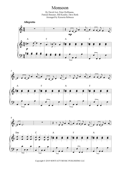 Monsoon (arr. Kaiserin Rebecca)